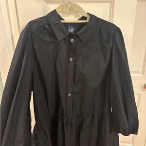 GAP Black Collared Dress w/ Lace Bottom